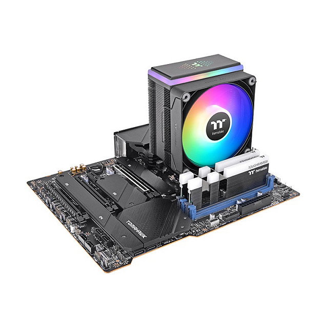 Thermaltake ASTRIA 400 Refrigerador de Aire Negro con Iluminación ARGB Sync y Ventilador de 12 cm