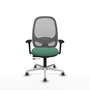 PIQUERAS Y CRESPO Silla de oficina Cilanco Verde esmeralda y Gris