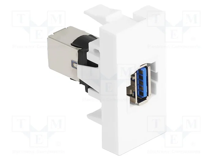 DeLOCK Módulo Keystone Easy 45 USB 5 Gbps de Tipo-A Hembra a Tipo-B Hembra, Blanco DeLOCK Módulo Keystone Easy 45 USB 5 Gbps de Tipo-A Hembra a Tipo-B Hembra, Blanco