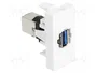 DeLOCK Módulo Keystone Easy 45 USB 5 Gbps de Tipo-A Hembra a Tipo-B Hembra, Blanco
