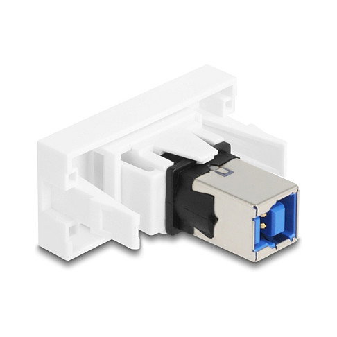 DeLOCK 90910 Módulo Keystone USB 5 Gbps Tipo-A hembra a USB Tipo-B hembra, Blanco DeLOCK 90910 Módulo Keystone USB 5 Gbps Tipo-A hembra a USB Tipo-B hembra, Blanco