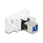 DeLOCK 90910 Módulo Keystone USB 5 Gbps Tipo-A hembra a USB Tipo-B hembra, Blanco