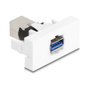 DeLOCK 90910 Módulo Keystone USB 5 Gbps Tipo-A hembra a USB Tipo-B hembra, Blanco