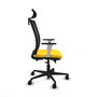 PIQUERAS Y CRESPO Silla de oficina Haches Amarillo y Negro