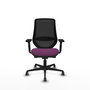 PIQUERAS Y CRESPO Silla de oficina Mardos con mecanismo Sincro/Traslack, Morado y Negro