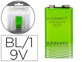 Q-connect Pila Alcalina 9V Blister con 1 Unidad