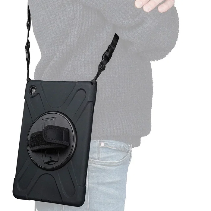 Mobilis 072001 Funda para Samsung Galaxy Tab A9+ 11 Pulgadas con Protección (Resistente a Caídas/Golpes) y Bandolera Negra