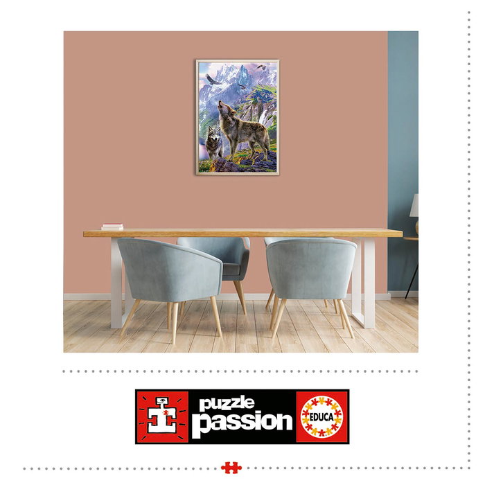 Educa Puzzle Lobos En Las Rocas 500 piezas