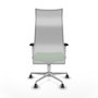 PIQUERAS Y CRESPO Sillón Albacete Verde y Blanco con Mecanismo Sincro y Base de Aluminio