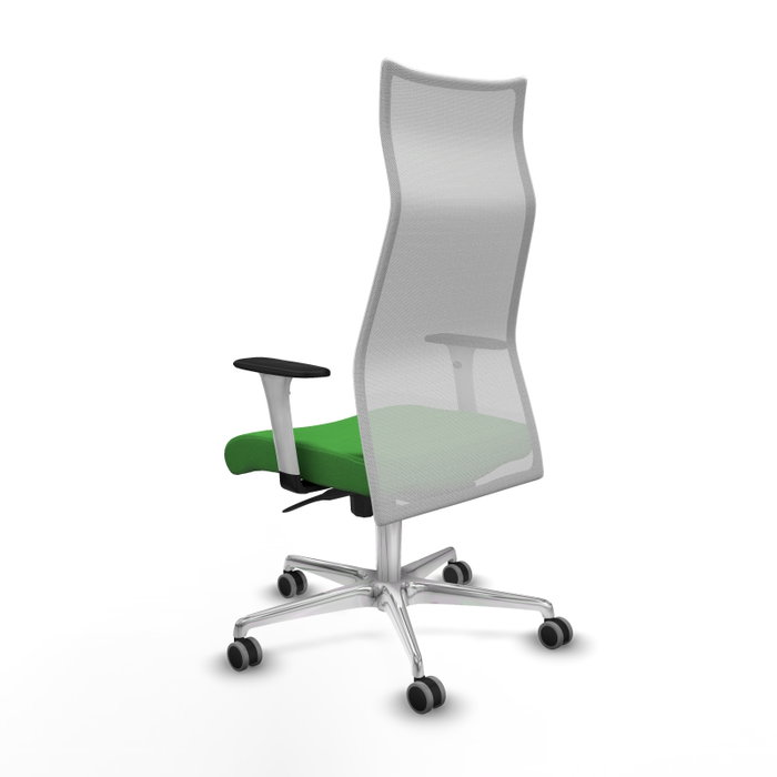 PIQUERAS Y CRESPO Sillón Albacete Verde y Blanco con Mecanismo Sincro y Base de Aluminio PIQUERAS Y CRESPO Sillón Albacete Verde y Blanco con Mecanismo Sincro y Base de Aluminio