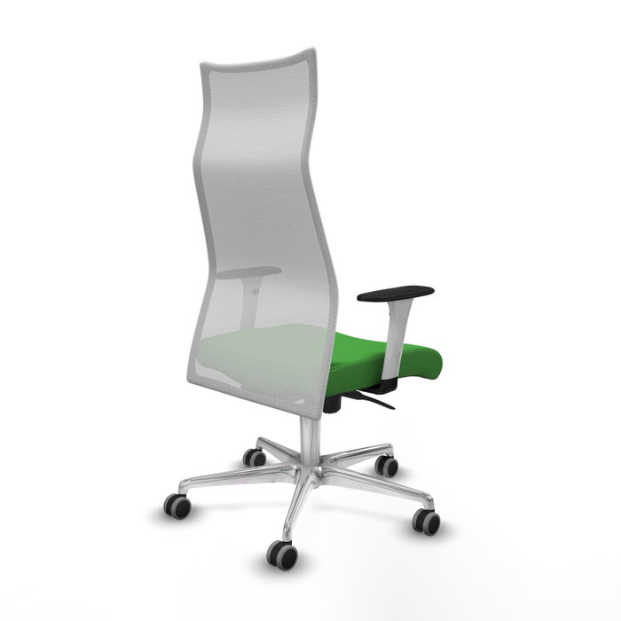 PIQUERAS Y CRESPO Sillón Albacete Verde y Blanco con Mecanismo Sincro y Base de Aluminio PIQUERAS Y CRESPO Sillón Albacete Verde y Blanco con Mecanismo Sincro y Base de Aluminio