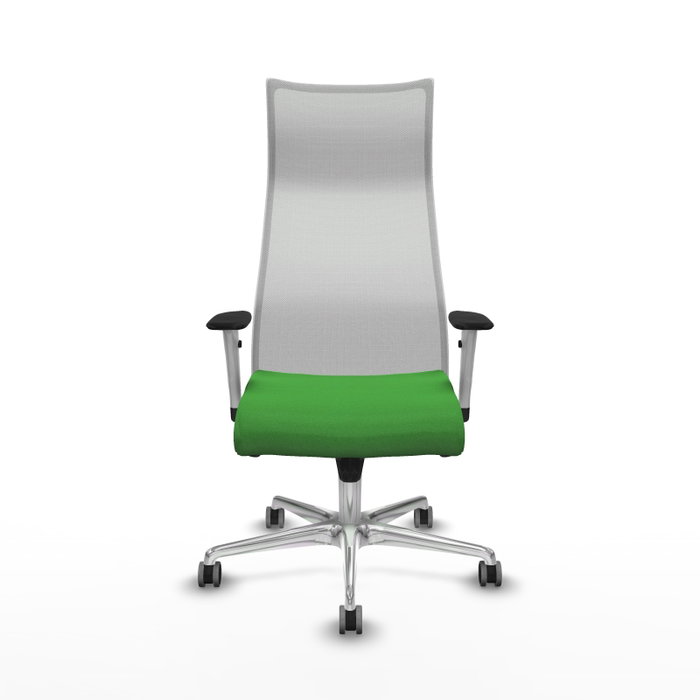 PIQUERAS Y CRESPO Sillón Albacete Verde y Blanco con Mecanismo Sincro y Base de Aluminio PIQUERAS Y CRESPO Sillón Albacete Verde y Blanco con Mecanismo Sincro y Base de Aluminio