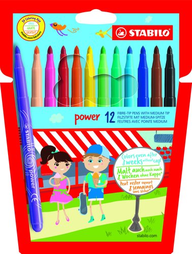 Stabilo Rotuladores Power Colores Surtidos Estuche 12 Unidades