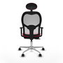 PIQUERAS Y CRESPO Silla de oficina Jorquera Rojo/Blanco con mecanismo Sincro/Traslack