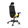 PIQUERAS Y CRESPO Silla de oficina Mardos con mecanismo Sincro, Amarillo/Negro