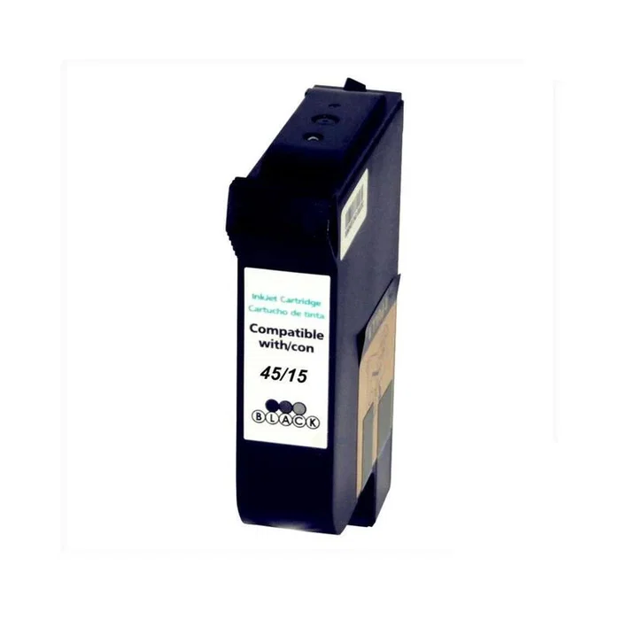 Genérico - Cartucho de Tinta Compatible HP 45 / 15 (51645AE / C6615DE) - Negro, Tinta Pigmentada de Alta Calidad