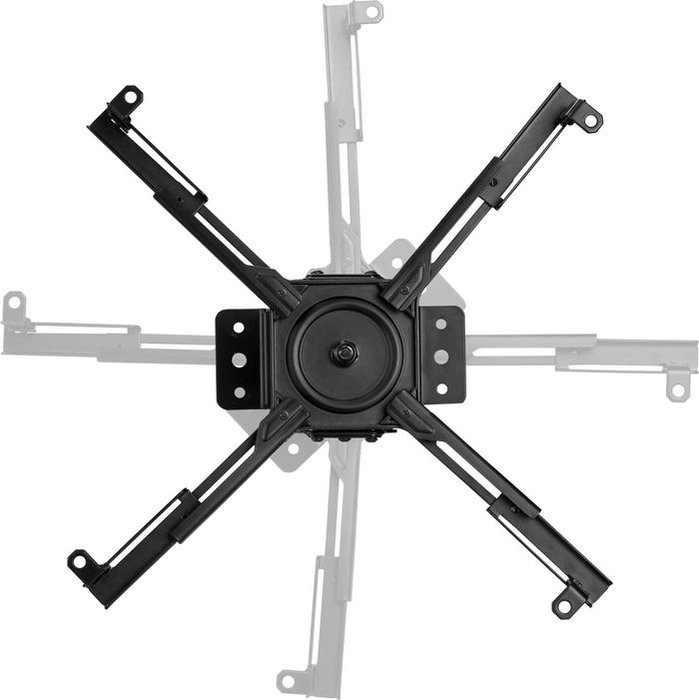 Vivolink Soporte de proyector de techo profesional, carga máxima 35 kg, ajuste altura 74.5-114.5 cm, brazos ajustables 130-470 mm, negro