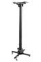 Vivolink Soporte de proyector de techo profesional, carga máxima 35 kg, ajuste altura 74.5-114.5 cm, brazos ajustables 130-470 mm, negro