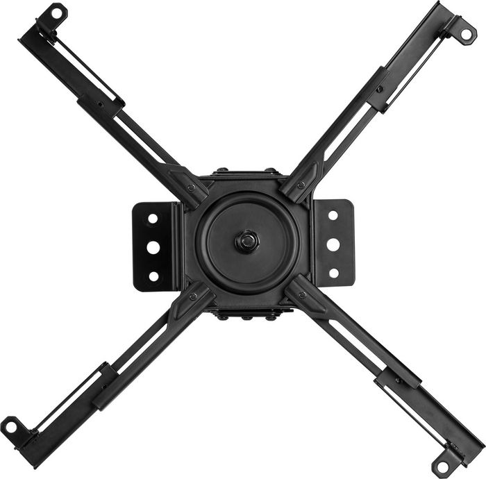 Vivolink Soporte de proyector de techo profesional, carga máxima 35 kg, ajuste altura 74.5-114.5 cm, brazos ajustables 130-470 mm, negro