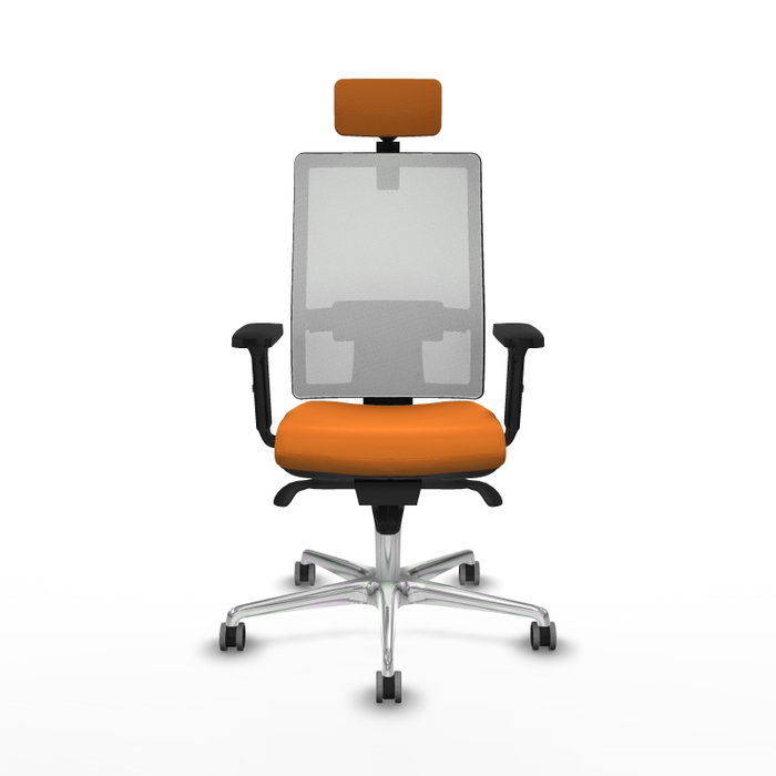 PIQUERAS Y CRESPO Silla de oficina Horna con mecanismo Sincro, Naranja y Blanco PIQUERAS Y CRESPO Silla de oficina Horna con mecanismo Sincro, Naranja y Blanco