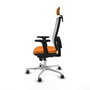PIQUERAS Y CRESPO Silla de oficina Horna con mecanismo Sincro, Naranja y Blanco