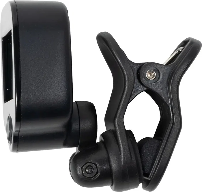 ERNIEBALL Fast Pitch Afinador de Pinza Cromático para Guitarra/Bajo, Clip Giratorio 360°, Pantalla LCD, CR2032 Incluida