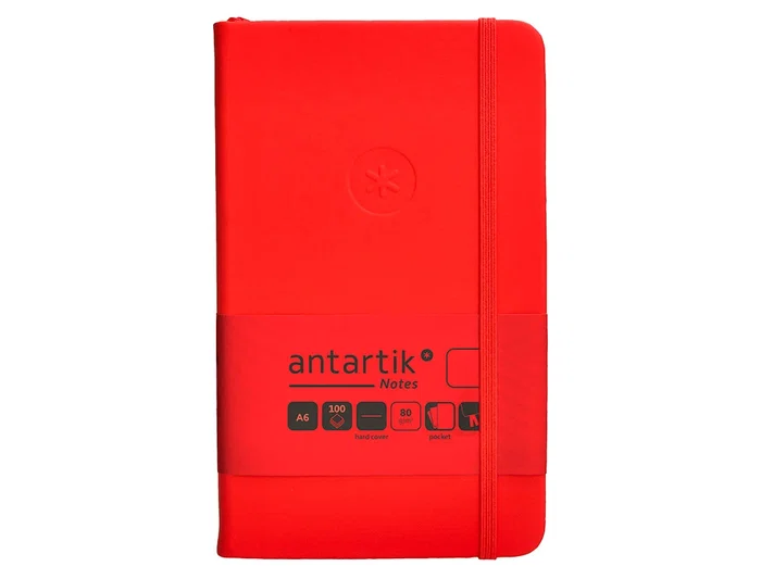Antartik Cuaderno A6 Tapa Dura Hojas Lisas Rojo 100 Hojas 80 Gr Fsc