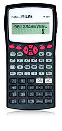 Calculadora Cientifica Milan 10+2 Digitos Negro/Rojo (2 Líneas)