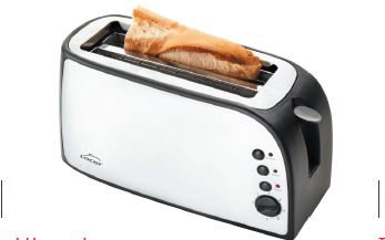 Lacor Tostadora Doble Ranura, Acero Inoxidable, 1500W, Dimensiones 39 x 15 x 20.5 cm Lacor Tostadora Doble Ranura, Acero Inoxidable, 1500W, Dimensiones 39 x 15 x 20.5 cm