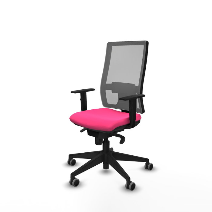 PIQUERAS Y CRESPO Silla de oficina Horna, Mecanismo Sincro, Rosa/Gris