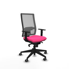 PIQUERAS Y CRESPO Silla de oficina Horna, Mecanismo Sincro, Rosa/Gris