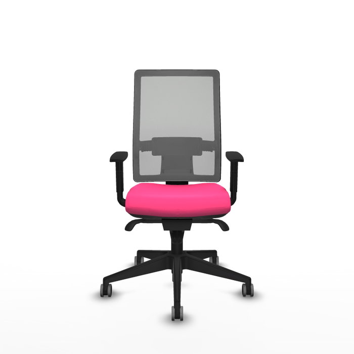 PIQUERAS Y CRESPO Silla de oficina Horna, Mecanismo Sincro, Rosa/Gris