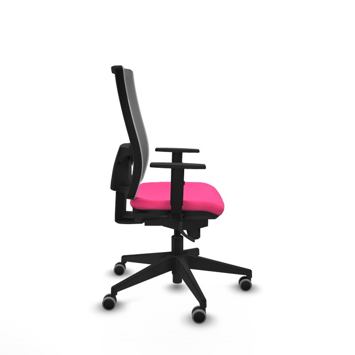 PIQUERAS Y CRESPO Silla de oficina Horna, Mecanismo Sincro, Rosa/Gris