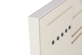 DKD Home Decor Set de 2 Cuadros Lienzo MDF 62x4,5x92 Moderno 3D Blanco