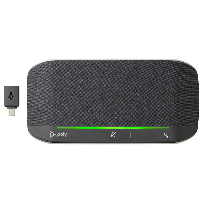 HP POLY SYNC 10 SP Altavoz USB-C, Altavoz para conferencias con microfono integrado y conector USB-A a USB-C