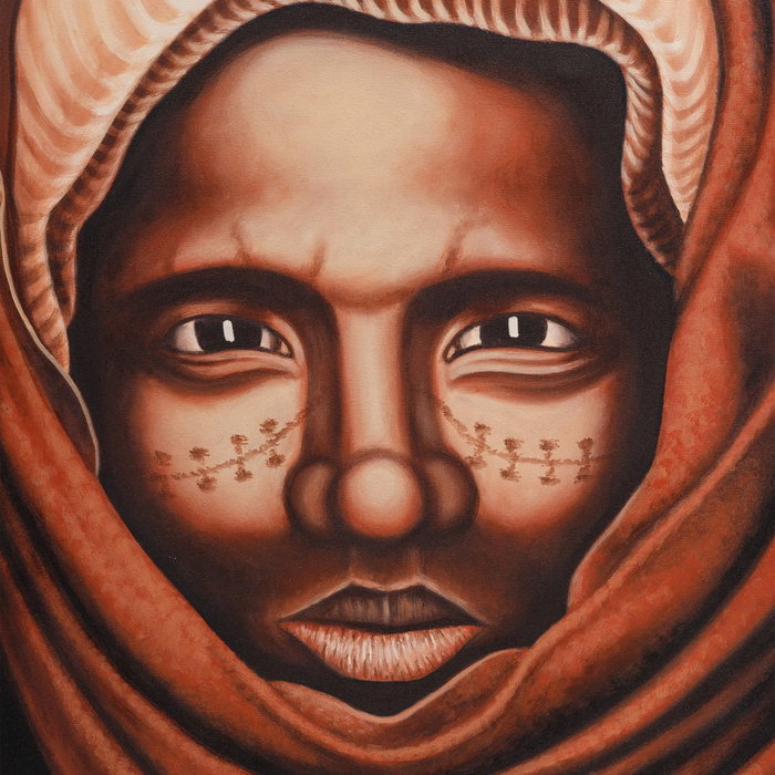 Cuadro Pintura Marrón Lienzo 100 X 4 X 150 cm