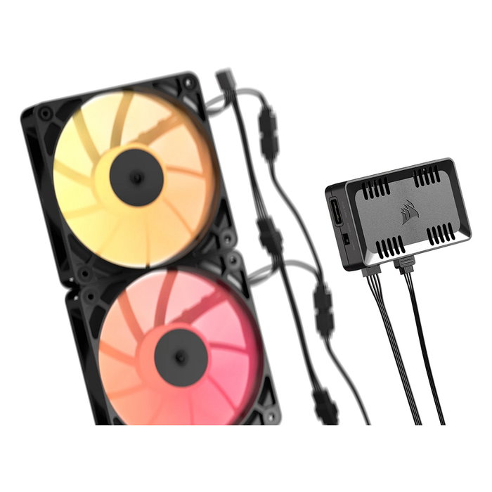 Corsair COMMANDER DUO Controlador de Iluminación y Ventilador Híbrido ARGB, Negro Corsair COMMANDER DUO Controlador de Iluminación y Ventilador Híbrido ARGB, Negro