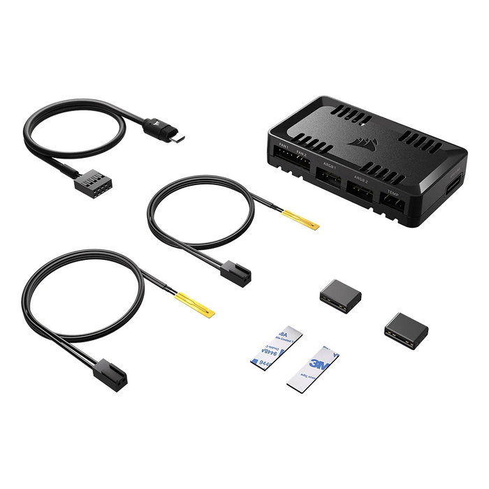 Corsair COMMANDER DUO Controlador de Iluminación y Ventilador Híbrido ARGB, Negro Corsair COMMANDER DUO Controlador de Iluminación y Ventilador Híbrido ARGB, Negro