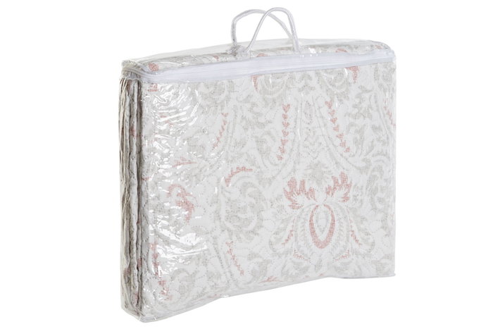 DKD Home Decor Colcha Romantico Beige Marron 260 x 180 cm