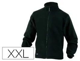 Deltaplus Chaqueta Polar con Cremallera 2 Bolsillos Negra Talla XXL Lana Poliéster 280 g/m²