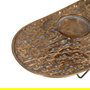 Centro 3 Portavelas Oro Metal Decoración 65 X 23,50 X 10,50