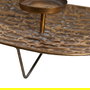 Centro 3 Portavelas Oro Metal Decoración 65 X 23,50 X 10,50
