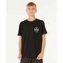Camiseta de Manga Corta Infantil Rip Curl Staple Negro 3-4 Años