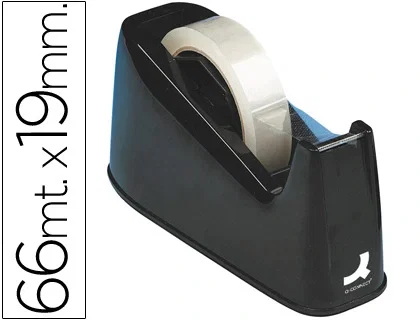 Q-connect Portarrollos de sobremesa de plástico negro para cintas de 33 y 66 m Q-connect Portarrollos de sobremesa de plástico negro para cintas de 33 y 66 m