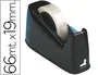 Q-connect Portarrollos de sobremesa de plástico negro para cintas de 33 y 66 m