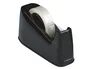 Q-connect Portarrollos de sobremesa de plástico negro para cintas de 33 y 66 m
