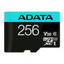 Adata Tarjeta de Memoria microSDXC 256GB UHS-I U3 Clase 10 V30 A2, Rendimiento Hasta 100MB/s, con Adaptador, AUSDX256GUI3V30SA2