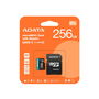 Adata Tarjeta de Memoria microSDXC 256GB UHS-I U3 Clase 10 V30 A2, Rendimiento Hasta 100MB/s, con Adaptador, AUSDX256GUI3V30SA2