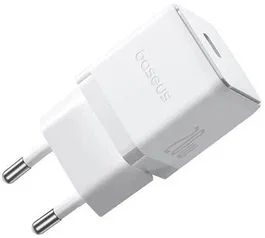 Baseus Palm Fast Charger 20W USB-C Blanco Luna
