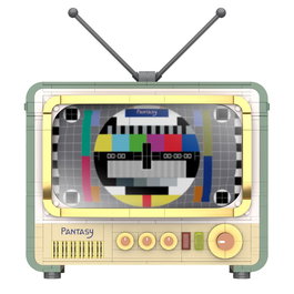 Joyside Maqueta Retro TV Set Construcción Móvil con Soporte Pantalla Lupa 670 Piezas